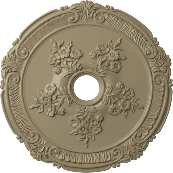 Ekena Millwork Attica with Rose Ceiling Medallion (Canopies up to 4 1/2"), 26"OD x 3 3/4"ID x 1 1/2"P, Gobi Desert CM26ATGDF - main